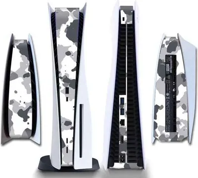 Immagine prodotto di Strisce adesive per console PS5, PlayStation 5 - Skin per videogiochi performanti - Accessori protettivi - Camo - Bianco