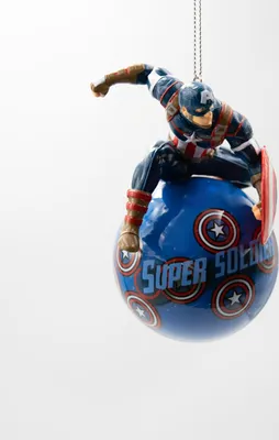 Produktbild von Kurt S. Adler Captain America Marvel Kugel Chistbaumschmuck Weihnachtsschmuck