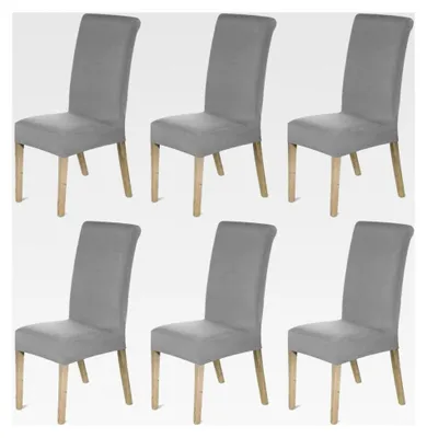 Produktbild von 6er Set Stuhlhussen, Elastische Stuhlüberzüge für Esszimmerstühle
