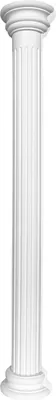 Produktbild von Halbsäule | rund | kanneliert | vorgrundierte Oberfläche | stoßfest | Klassisch | Barock | Dekosäule | Stuck | weiß | Polyurethan| N3318H Set 1 | 180 mm
