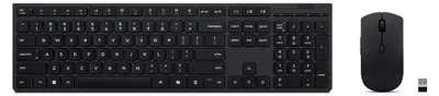 Productafbeelding van Lenovo 4X31R64334, Volledige grootte (100%), Draadloos, RF draadloos + Bluetooth, Schuifmechanisme, Grijs, Inclusief muis