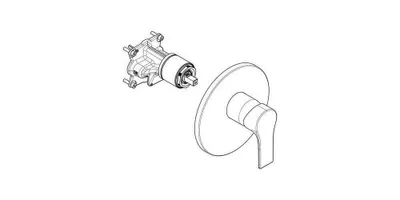 Produktbild von Brause-Einhandmischer ZENTA SL DN 15 chrom Unterputz