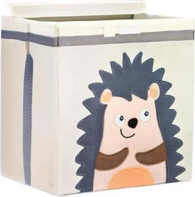 Produktbild von Aufbewahrungsbox Kinder - 15 Motive I Spielzeugbox mit Deckel für Kinderzimmer I Spielzeugkiste (33x33x33) Box zur Aufbewahrung für Kallax Regal I Spielzeugkisten Waldbewohner I Aufbewahrungskiste Igel