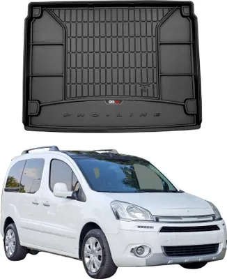 Image de Tapis de Coffre pour Citroen Berlingo 2008-2018 TPE Noir
