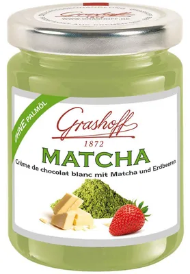 Zdjęcie produktu dla Grashoff Matcha Crème de chocolat blanc z matchą i truskawkami 250 g