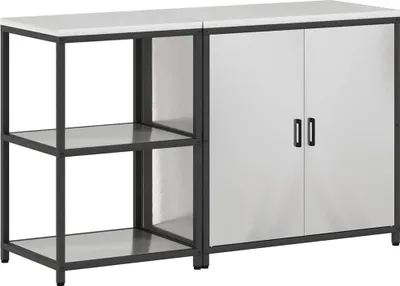 Obrázek produktu pro vidaXL Sada úložných boxů do kuchyně HATTEM, 2 kusy, stříbrná, nerezová ocel