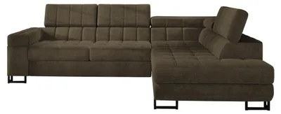 Produktbild von MIRJAN24 Ecksofa Laris, L-Form Polsterecke, Stilvoll Eckcouch mit Bettkasten und Schlaffunktion (Farbe: Wave 09, Seite: Rechts)