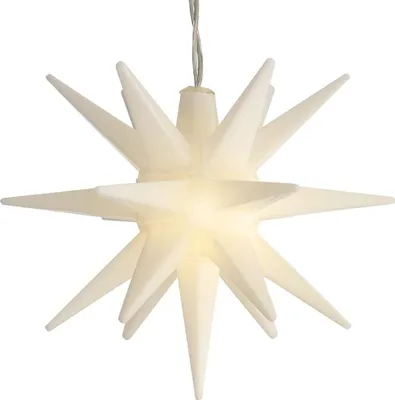 Produktbild von Lumineo LED Weihnachtsstern Weiß Ø 12 cm 1 Licht aus PVC - warmweiß