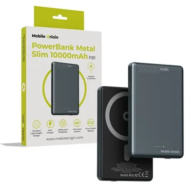 Obrázek produktu pro Mobilní powerbanka Origin Metal Slim 10 000 mAh Pb1