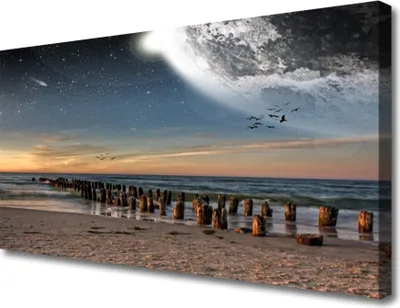 Produktbild von Tulup Leinwand-Bilder 100x50 Wandbild Canvas Kunstdruck Meer Strand Landschaft