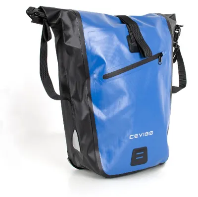 Produktbild von Fahrradtasche blau/schwarz Packtasche 25 L Gepäckträgertasche Wasserdicht Schnellverschluss