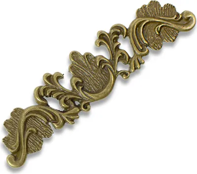 Deko-Ornamente, 75x18mm, Verzierungen, Embellishment, altmessing