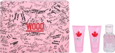 Produktbild von Edt Spray 50ml/Shower Gel 50ml/Body Lotion 50ml Dsquared2 Wood Pour Femme Giftset