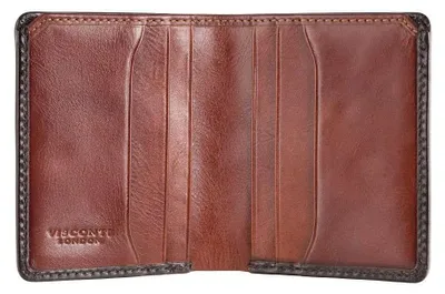 Obrázok produktu pre Pánska peňaženka Visconti z prírodnej kože, hnedá, s technológiou RFID, rozmer 10x8,5 cm