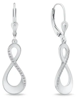 Zdjęcie produktu dla Eleganckie srebrne kolczyki z cyrkoniami SILVER022