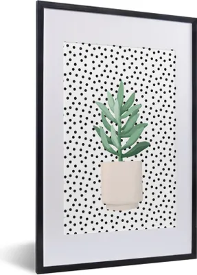 Produktbild von MuchoWow® MuchoWow® Gerahmtes Poster Pflanzen - Sukkulenten - Pflanzgefäß 40x60 cm - Poster mit zchwarzem Bilderrahmen - Poster in Rahmen