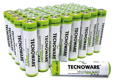 Productafbeelding van Tecnoware FBA17647, Wegwerpbatterij, AAA, Alkaline, 1,5 V, 40 stuks, 1250 mAh