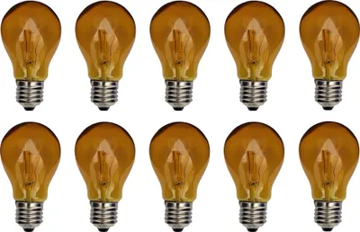 Produktbild von 10x Glühbirne Glühlampe Standard E27 25W 25 Watt Farbe Gelb klar
