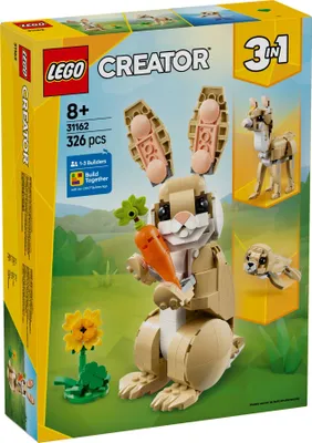 Produktbild von LEGO Creator 3-in-1 Spielset 31162 mit baubaren Tieren: Häschen, Lama, Robbe, 19 cm