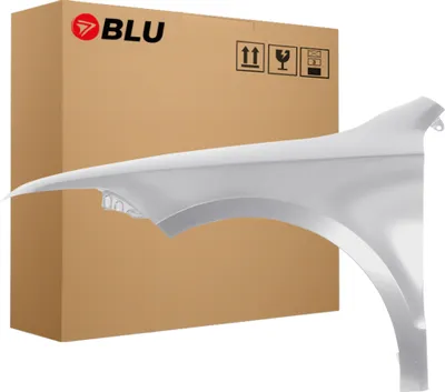 Zdjęcie produktu dla BLU Błotnik pasujący do Skoda Superb II 3T LF8L Lewy Srebrny StahlGrau | 2008-2013 | Przedni Przód | Lakierowany | Gotowy do montażu | Stal