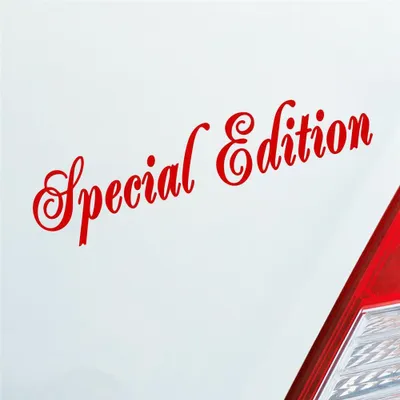 Produktbild von Auto Aufkleber Special Edition Car Tuning Motorrad 15x4 cm Rot Sticker Heckscheibenaufkleber