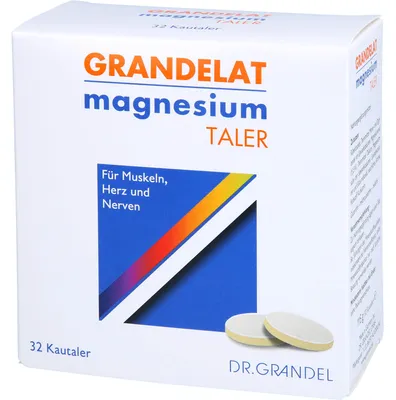 Obrázok produktu pre GRANDELAT magnézium TALER 300mg 32 žuvacích tabliet 115g