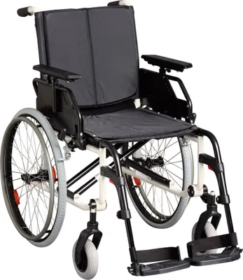 Produktbild von Leichtgewichtrollstuhl CANEO L Kombiarmlehne,PU, elfenbein>>>>SB 51 cm