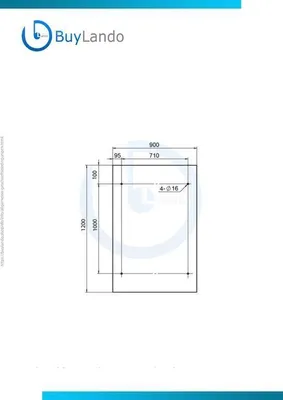 Produktbild von BuyLando (L) 120x90 cm Grauglas Glasvordach inkl. Edelstahlhalter gebürstet