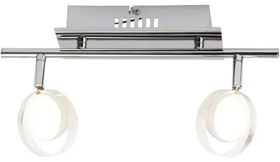 Produktbild von Brilliant LED Deckenleuchte Spotrohr Calvin Chrom 2 x 5W 720lm warmweiß 3000K schwenkbar