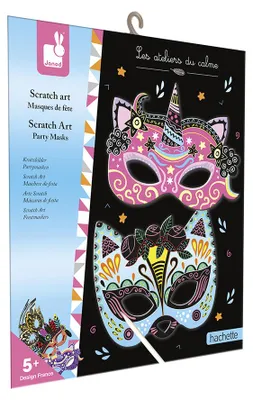 Produktbild von Janod Scratch Art - Party Maske Bastelset für Kinder