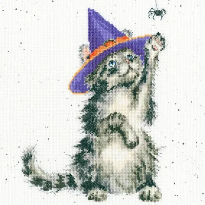 Produktbild von Bothy Threads Kreuzstich Set "Die Hexenkatze", Zählmuster, XHD105, 26x26cm