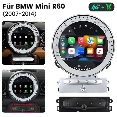 Produktbild von 7'' Autoradio Carplay Android Auto Für BMW MINI R60 2007-2010 GPS Navi WiFi FM RDS DSP SWC
