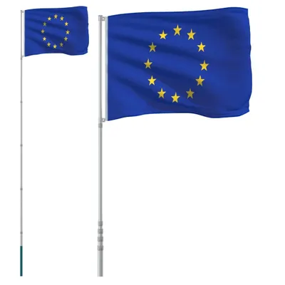 Immagine prodotto di vidaXL Bandiera europea con asta in alluminio da 5,5 m