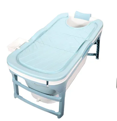 Zdjęcie produktu dla Składana wanna - Składana wanna kąpielowa - Mobilna wanna - Wanna do kąpieli siedzącego - Wanna do kąpieli w zimnej wodzie - 118 cm, trwały materiał PP + TPE
