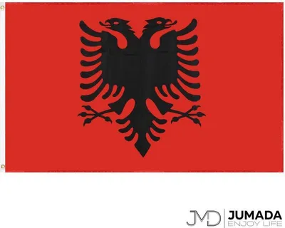 Obrázek produktu pro Jumadas Albánská vlajka - Vlajka Albánie - Vlajka Albánie - Vlajky - Polyester - 150 x 90 cm