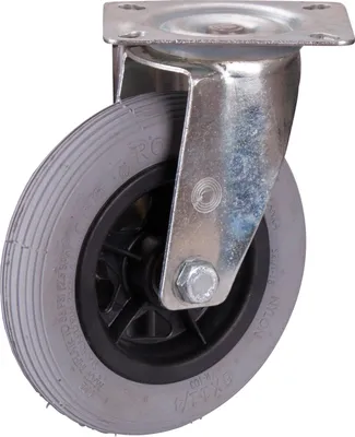 Produktbild von Variofit Lenkrolle mit Luftreifen, 150 mm, grau, Durchmesser:150x30 mm