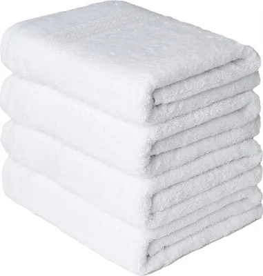 Produktbild von Brielle Handtuch-Set aus 100% Baumwolle Set Gästehandtücher Packung mit 4 50x100 cm Weiß