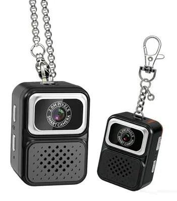 Produktbild von ZELURXX Dekorative Mini Kamera Halskette – Spielzeugkamera für Schüler als Geschenk, tragbarer Foto- und Videorecorder, für Reise & Sport, Schwarz