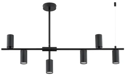 Zdjęcie produktu dla Lampa wisząca SAUR czarna 6xGU10x10W metal wym:54x91x10cm IP20 Alfa