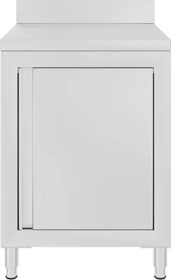 Produktbild von vidaXL Gastro pracovní stůl se skříňkou 60x60x96 cm nerezová ocel