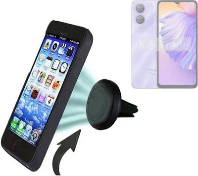 Produktbild von K-S-Trade kompatibel mit Ulefone Note 21 Auto Handy Halterung KFZ Halter Lüftungsgitterhalterung Air Vent mount Smartphone Halter
