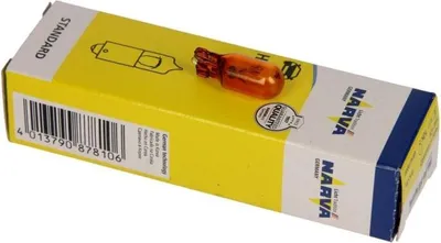 Zdjęcie produktu dla Żarówka Wy5W 12V/5W W2,1X9,5D Pomarańczowa (Całoszklana) 10Szt