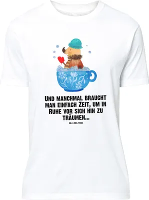 Produktbild von Mr. & Mrs. Panda Größe M T-Shirt Nachtfalter Schaumbad - Weiß - Geschenk, Tasse, WC, Bad, mit Spruch, Lustige Sprüche, Herren, Shirt, Tshirt, Träumen, Badezimmer