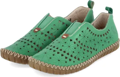 Produktbild von Rieker Damen Slipper Grün GlattlederGröße:36