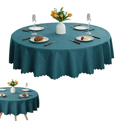 Imagen del producto de Mantel redondo, impermeable, de 120 cm de diámetro, para uso en exteriores