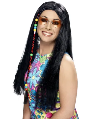 Produktbild von Hippieperücke für Damen schwarz