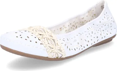 Produktbild von Rieker Damen-Ballerinas 41466-81 weiss / 81 Gr. 36