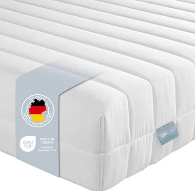 Produktbild von tb-furniture-gmbh Matratze, H3, 80x200x11 cm, Punktelastisch, Atmungsaktiver Mikrofaserbezug 100% Polyester, Waschbar bis 60°C