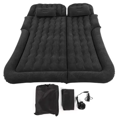 Immagine prodotto di Materasso gonfiabile 2 in 1 - Stuoia autogonfiabile portatile - Letto gonfiabile in PVC - Ideale per il sedile posteriore dell'auto - Stabile e resistente - Materiale morbido e floccato - Materassi per auto