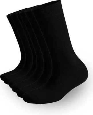 Produktbild von Bambus Socken 6 Paar nahtlos atmungsaktiv Größe 39-42 Schwarz